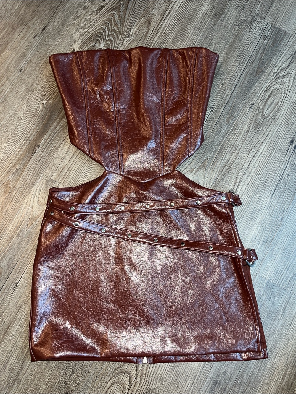 OUTCAST Kye Mini Dress In Burgundy